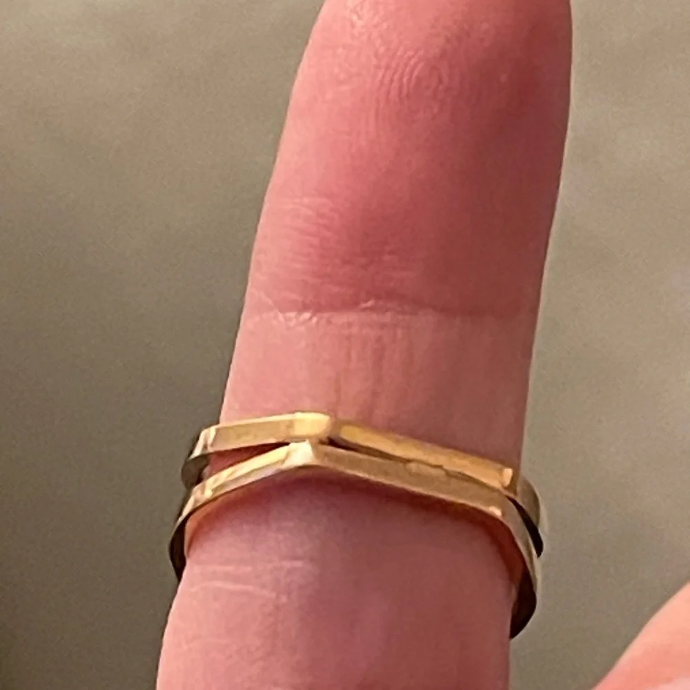 Gold Plated V Style Ring